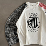 Crest Waffle Knit Raglan Tee