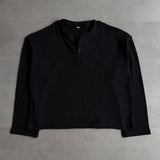 Boxy Fit Waffle Henley