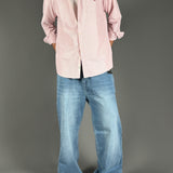 Pink & White Striped Button-Down Shirt
