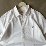White Linen Button-Up Shirt